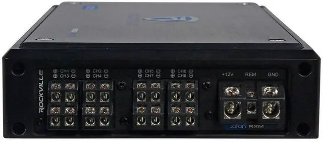 Alt view image 5 of 6 - RockvilIe RXM8BTB 8 Channel 1500 Watt Bluetooth Car Stereo Amplifier Amp