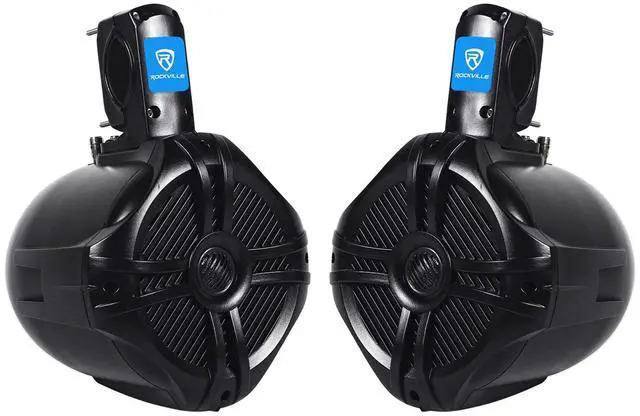 Main image of RWB65B 500W 6.5" 2-Way Marine Wakeboard Tower Speakers, 4 Ohm, Waterproof, Durable Mounting, High-Fidelity Sound, for Boats, Jeeps, ATVs, 2-Piece