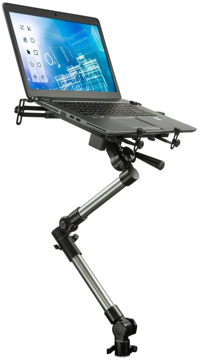 Main image of Car Laptop Mount with Vented Cooling Fan, Adjustable Vehicle Laptop Stand for 1215.4 Inch Laptops up to 9 lbs, Full Motion Holder for Cars & Trucks