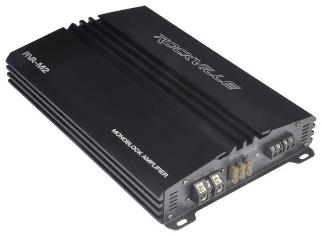 Alt view image 3 of 4 - RVA-M2 Bundle: 2500-Watt Peak/625-Watt RMS Mono Car Amplifier with Remote, RWK41 4-Gauge Complete Amp Wiring Kit with RCA, 2-Items