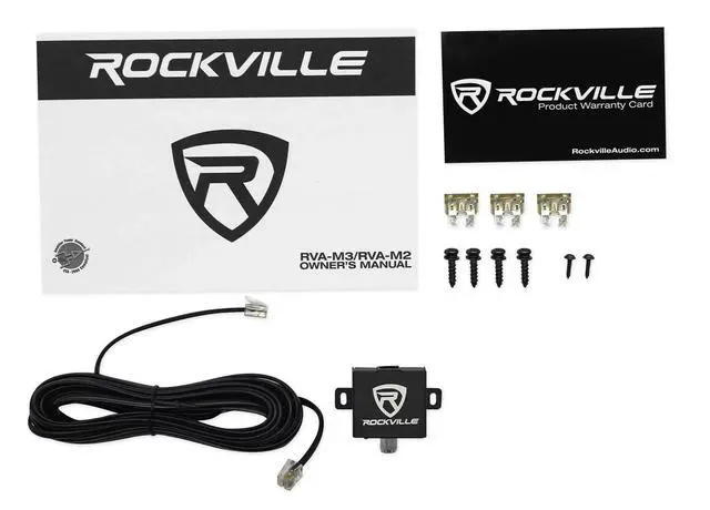 Alt view image 4 of 4 - RVA-M2 Bundle: 2500-Watt Peak/625-Watt RMS Mono Car Amplifier with Remote, RWK41 4-Gauge Complete Amp Wiring Kit with RCA, 2-Items
