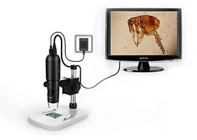 Main image of 1080P Full HD Digital Microscope, HDMI Microscope, 10x-220x magnification, to Any Monitor/TV with HDMI-In, Photo Capture, Micro-SD Storage, PC supported