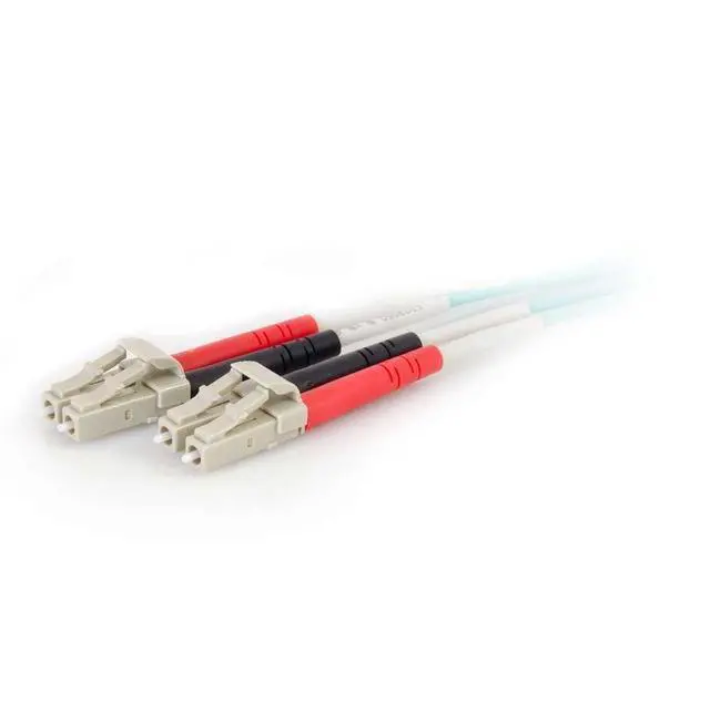 Alt view image 3 of 3 - /Cables to Go 01142 LC-LC 50/125 OM4 Duplex Multimode PVC Fiber Optic Cable - Aqua (50 Meter)