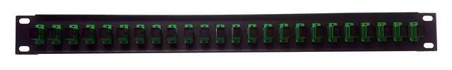 Alt view image 4 of 4 - 24 Port SC Fiber Patch Panel APC Singlemode (Green Couplers) (Loaded 1u) 19"