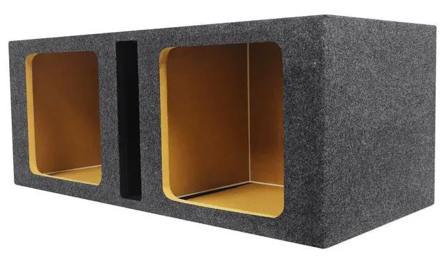 Alt view image 3 of 4 - RKDV12 Dual 12" Vented/Ported Square Subwoofer Enclosure, Fits Kicker Solo Baric L7/L5, 39Hz Tuned, 3/4" MDF, Made in USA