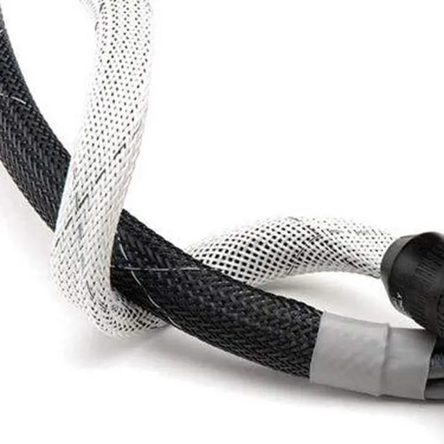 Alt view image 2 of 4 - 2" Flame Retardant PET Expandable Braided Sleeving Flexible Cable Protection Sleeve - 50 Feet - Black
