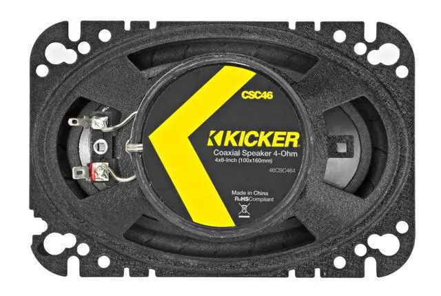 Alt view image 6 of 6 - (4) 46CSC464 4x6 300 Watt 4-Ohm 2-Way Car Audio Speakers CSC464