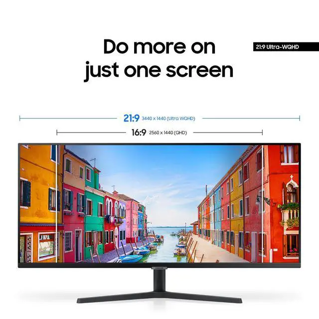 Alt view image 3 of 4 - 34" ViewFinity S50GC Series Ultra-WQHD Monitor, 100Hz, 5ms, HDR10, AMD FreeSync, Eye Care, Borderless Design, PIP, PBP, LS34C502GANXZA, 2023, Black