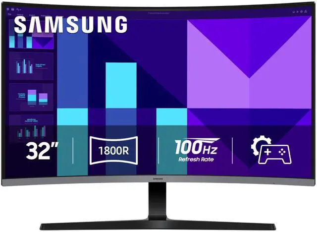 Main image of 32-inch S3 (S39GD) FHD 100Hz Curved Monitor, Game Mode, Eye Saver Mode, Multiple Connectivity with HDMI Port, Built-in Speakers, LS32D39DGANXZA, 2025