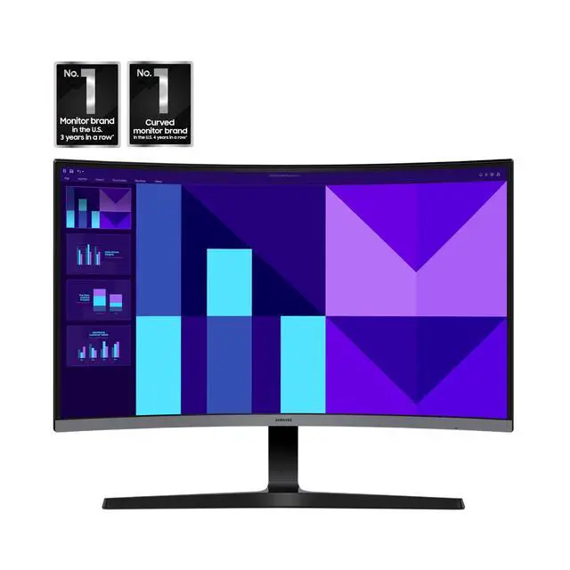 Alt view image 2 of 4 - 32-inch S3 (S39GD) FHD 100Hz Curved Monitor, Game Mode, Eye Saver Mode, Multiple Connectivity with HDMI Port, Built-in Speakers, LS32D39DGANXZA, 2025