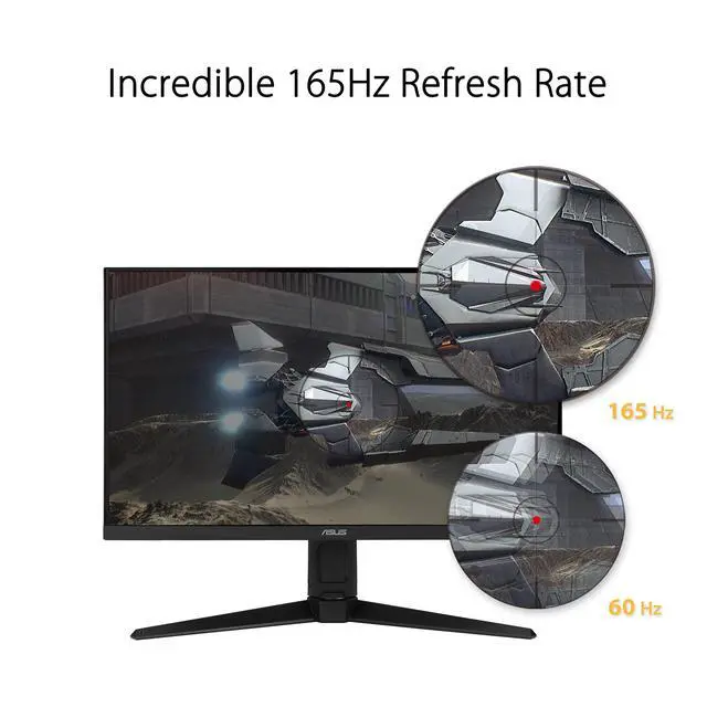 Alt view image 3 of 4 - TUF Gaming 24 1080P Monitor (VG247Q1A) - Full HD, 165Hz (Supports 144Hz), 1ms, Extreme Low Motion Blur, Adaptive-sync, FreeSync Premium, Shadow Boost, Speakers, Eye Care, HDMI, DisplayPort