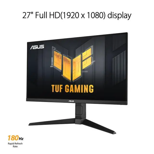 Alt view image 2 of 4 - TUF Gaming 27 1080P Monitor (VG279QL3A) - Full HD, 180Hz, 1ms, Fast IPS, Extreme Low Motion Blur, FreeSync Premium, G-SYNC Compatible, Speakers, DisplayPort, Height Adjustable