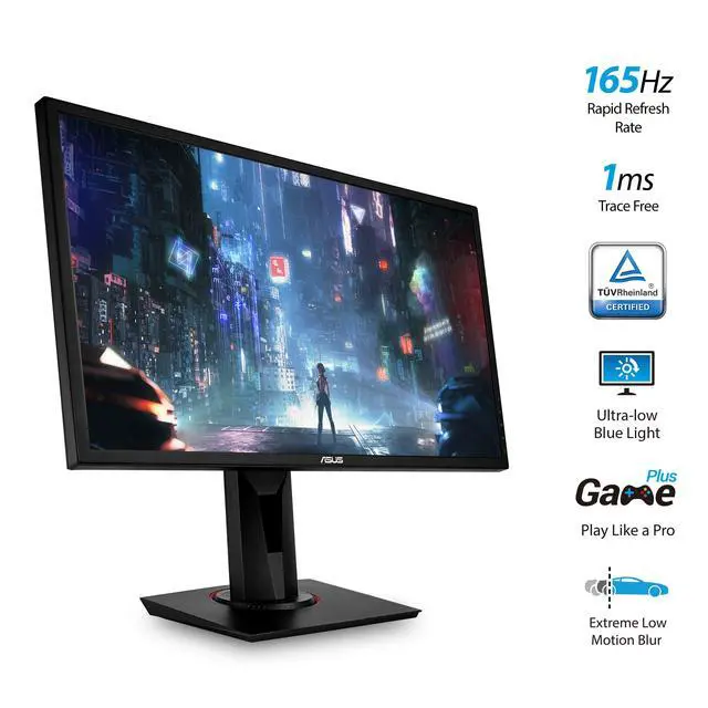 Alt view image 2 of 4 - VG248QG 24 G-Sync Compatible Gaming Monitor 165Hz Full HD 1080p 0.5ms DP HDMI DVI Eye Care