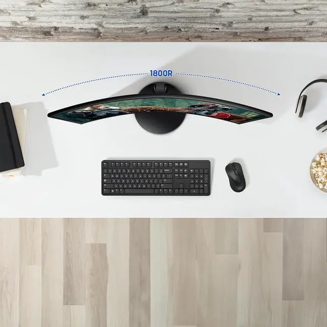 Alt view image 2 of 4 - 27" Essential S3 (S36GD) Curved Monitor - FHD, 1800R Curved Screen, 100Hz, Eye Saver Mode, Game Mode, HDMI D-sub, LS27D36CGANXZA