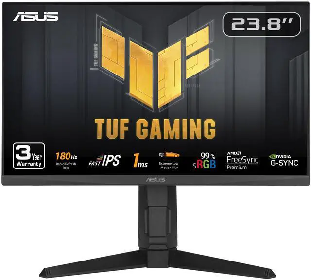 Main image of TUF Gaming 24 (23.8 viewable) 1080P Monitor (VG249QL3A) - Full HD, 180Hz, 1ms, Fast IPS, ELMB, FreeSync Premium, G-SYNC Compatible, Speakers, DisplayPort, Height Adjustable