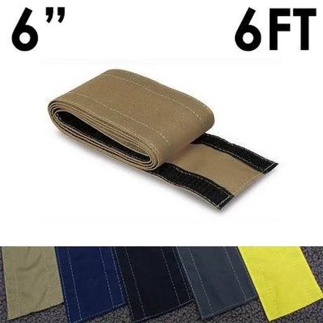 Alt view image 2 of 4 - 6" SafCord Carpet Cord Cover Strip Secure and Hide Floor Cables and Wires - 6 Feet - Taupe | Works only on Commercial Carpet, Barber and Loop Style Rugs