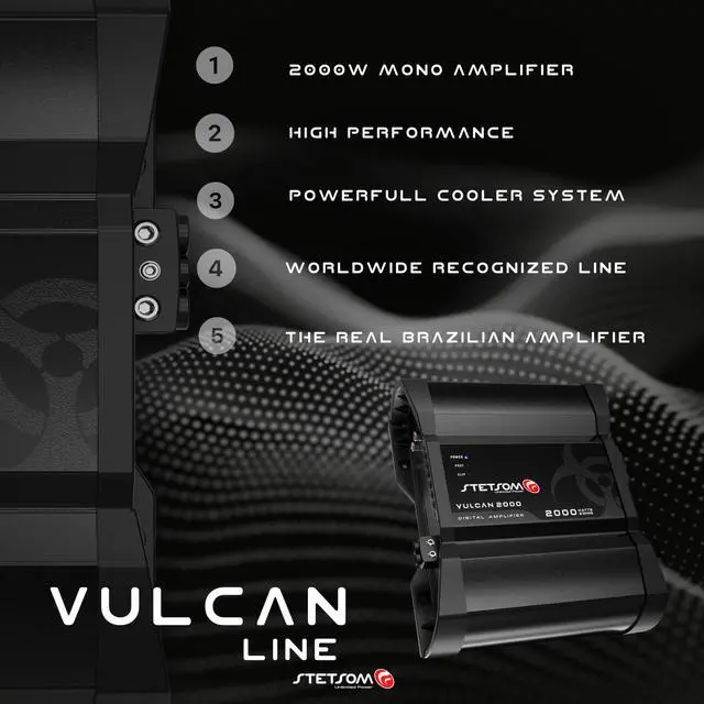 Alt view image 2 of 4 - Vulcan 2000 1 Ohm Car Amplifier, Mono Full Range 2000.1 2K Watts RMS, 1 Stable Car Audio, HD Sound Quality, Crossover & Bass Boost, Car Stereo Speaker Subwoofer MD, Smart Coolers