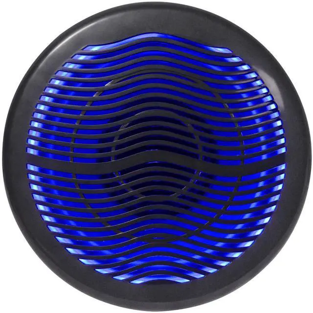 Alt view image 2 of 4 - MS10LB 10-in Black Boat 2400-Watt Peak / 600-Watt RMS Free-Air Marine Subwoofers with LED, 80-oz Double-Stacked Magnet, Molded Waterproof Basket, High Sensitivity, 2-Piece