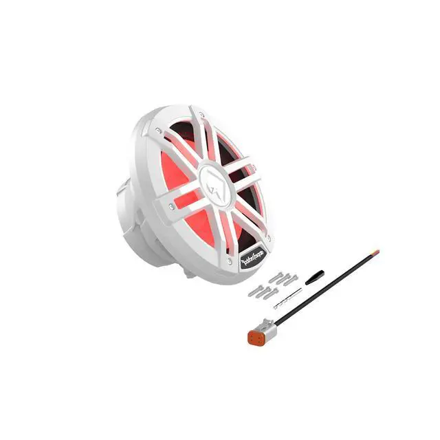Alt view image 4 of 4 - M1D2-8 Color Optix 8" DVC 2-Ohm Multicolor LED Lighted Marine Subwoofer - White