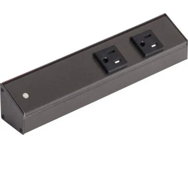 Alt view image 3 of 6 - Task APT Angled Power Strip 24 inch, 4 Receptacles, Bronze