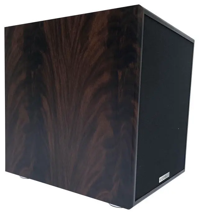 Alt view image 3 of 4 - Rock Shaker 10 Dark Wood 600W 10" Powered Home Theater Subwoofer, Class-D Amp, Adjustable Crossover, for Movies and Music