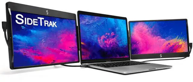 Main image of Swivel 12.5" Portable Monitor for Laptop, Patented Swivel Hinge, Triple Screen Laptop Setup | FHD Dual Screen w/Kickstand, USB-C® & HDMI, Mac, PC, Chrome Compatible (Triple Monitor)