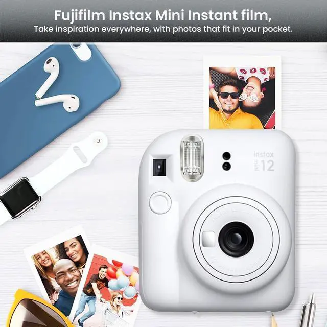 Alt view image 2 of 6 - Instax Mini 12 Instant Camera (Clay White w/ 2X Twin Packs)