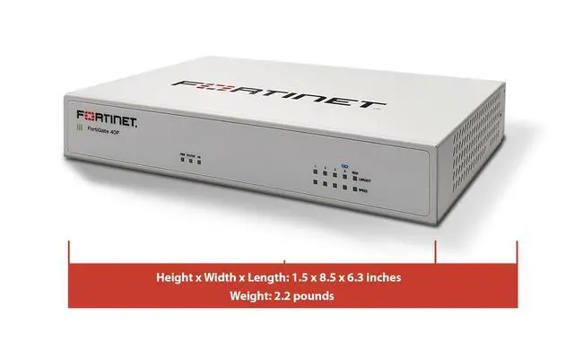 Alt view image 3 of 4 - FortiGate-40F Firewall Appliance - 5 Gigabit Ethernet RJ45 Ports, Ideal for Small Businesses (Appliance Only, No Subscription) (FG-40F)