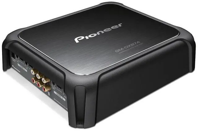 Main image of GM-DX874 1,200 Watts Class D Powerhouse Amplifier, 4-Channel Amp, Variable Low-Pass Filter, Compact Design, and Remote Bass Boost Control