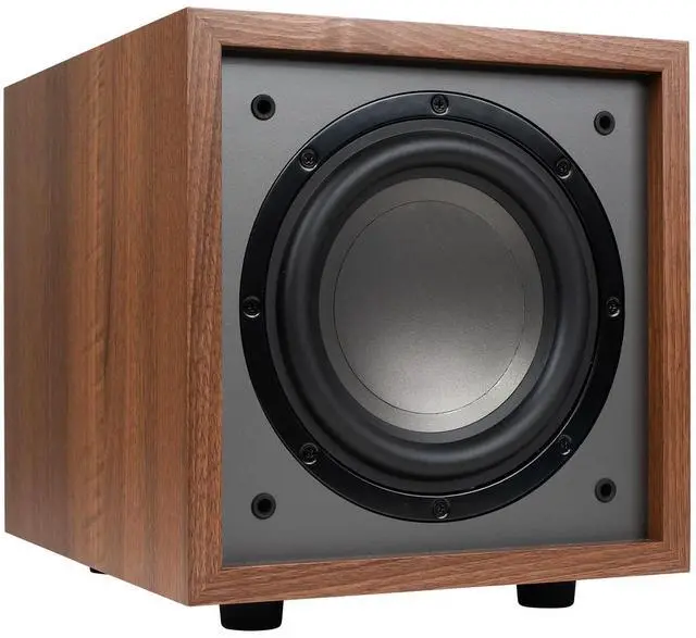 Main image of Classic CS800 8" 150W Powered Subwoofer with Class-D Amplifier, Deep Bass and Clean Design for Home Theater & Music Wood