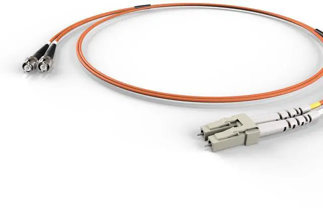 Alt view image 2 of 4 - FiberCablesDirect OM1 Multimode Fiber Patch Cable | Length Options 0.5M300M | LC ST | 250M (820.21ft) | Duplex 62.5/125µm | 1Gb Ethernet | Orange OFNR PVC