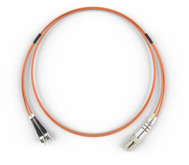 Alt view image 3 of 4 - FiberCablesDirect OM1 Multimode Fiber Patch Cable | Length Options 0.5M300M | LC ST | 250M (820.21ft) | Duplex 62.5/125µm | 1Gb Ethernet | Orange OFNR PVC