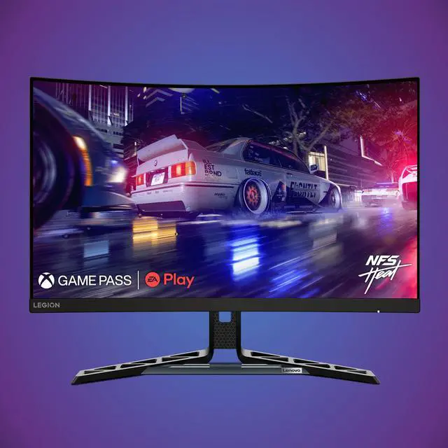 Alt view image 2 of 4 - Legion R27fc-30 Gaming Monitor, 27" FHD Curved, 280Hz, 0.5ms MPRT, AMD FreeSync, VESA Adaptive Sync, Lift/Tilt/Pivot/Swivel Stand, HDMI 2.1 and DisplayPort 1.4, 350 nits, Raven Black