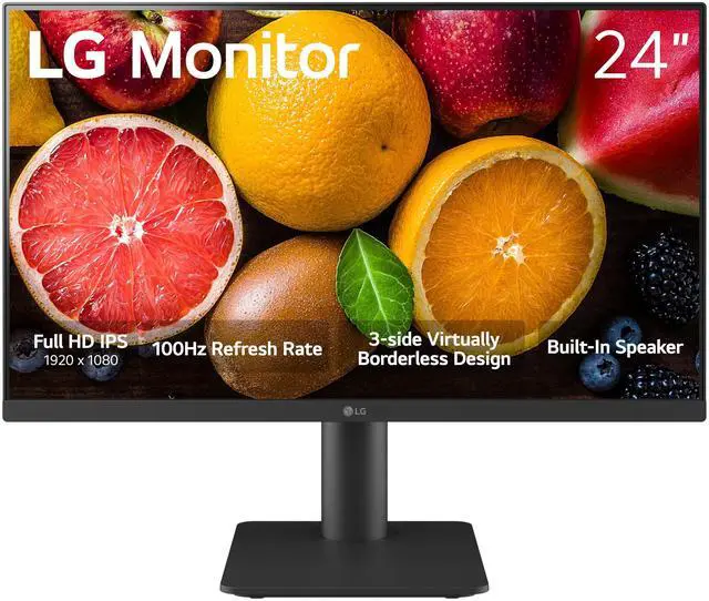 Main image of 24MS550-B 24 inch IPS Computer Monitor FHD (1920x1080) 100Hz 5ms Reader Mode Tilt/Height Stand Built in Speaker Borderless Design OnScreen Control Black Stabilizer DAS Crosshair HDMI Black