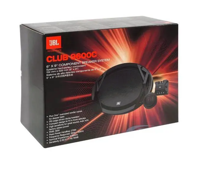 Alt view image 2 of 3 - CLUB9600C 6X9" 540W Club Series 2-Way Component Car Speaker, Pair