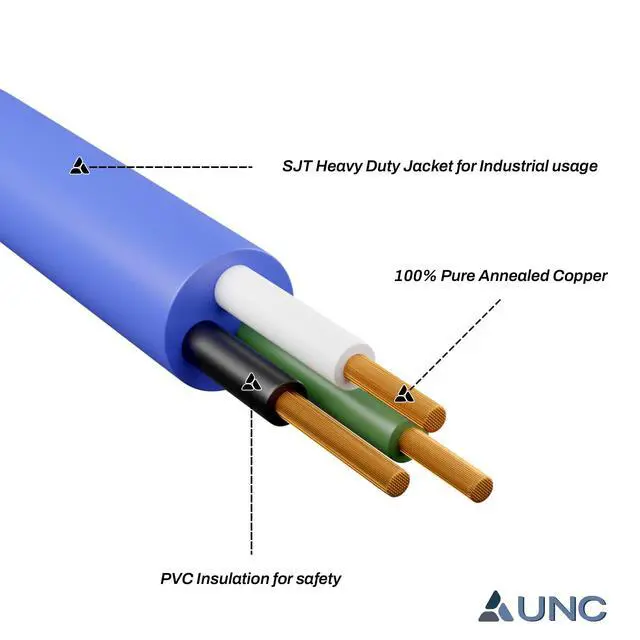 Alt view image 3 of 3 - 60 Pack Group Power Cable IEC C14 to C15 15Amp 14AWG 250V SJT Jacket, White, 4 Foot