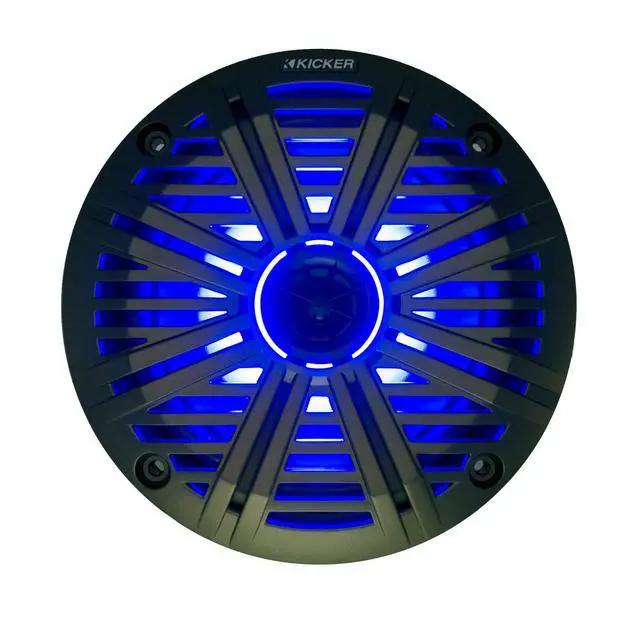 Alt view image 3 of 6 - KM614L LED 6.5 OEM Replacement Marine Speakers with Charcoal Salt Water Grills - 1 Pair, 2 Speakers