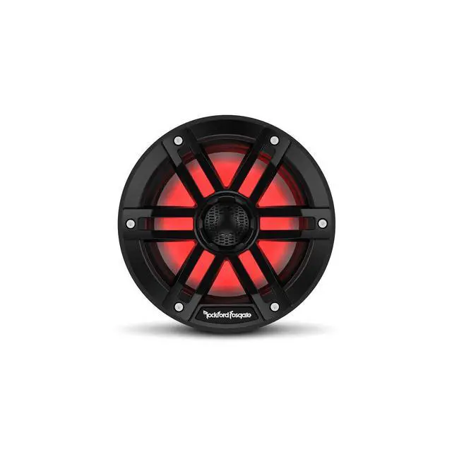 Alt view image 2 of 2 - M1-65B Color Optix 6.5 2-Way Coaxial Multicolor LED Lighted Marine Speakers - Black (Pair)