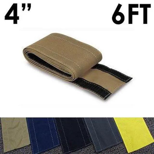 Alt view image 2 of 4 - 4" SafCord Carpet Cord Cover Strip Secure and Hide Floor Cables and Wires - 6 Feet - Taupe | Works only on Commercial Carpet, Barber and Loop Style Rugs (Pack of 10)
