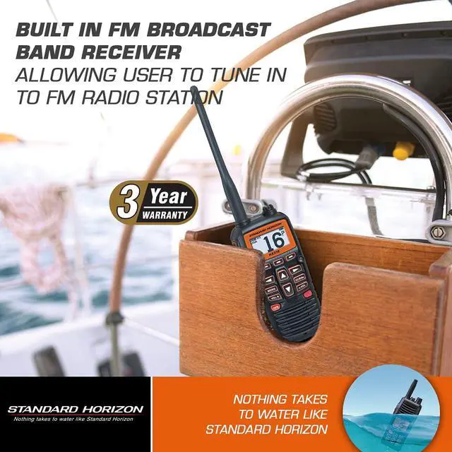 Alt view image 4 of 6 - HX210 6W Floating Handheld Marine VHF Transceiver