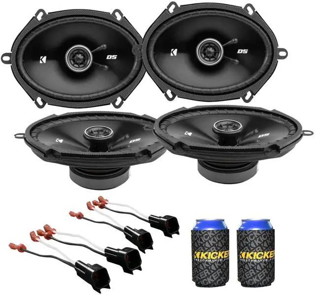Main image of 6X8 inch Speakers (4 Pcs) DSC680 43DSC6804 for Ford F-150 1999-2014 Upgrade Kit Kicker DS Series Coaxial Car Audio Front and Rear Door Speaker with 72-5600 Harness and 2 pcs of can Cooler