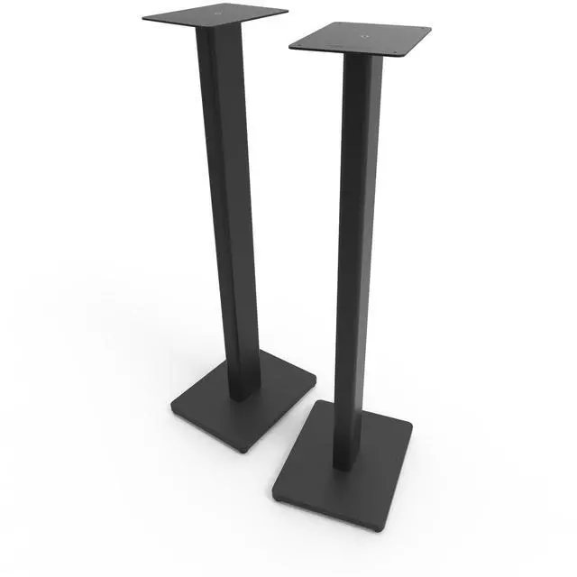 Main image of ST34 34 Universal Floor Speaker Stands for Bookshelf Speakers up to 30 lbs | Improved Sound | Hidden Cable Management | Timeless Design, | Pair | Black Steel w/ Black MDF Base