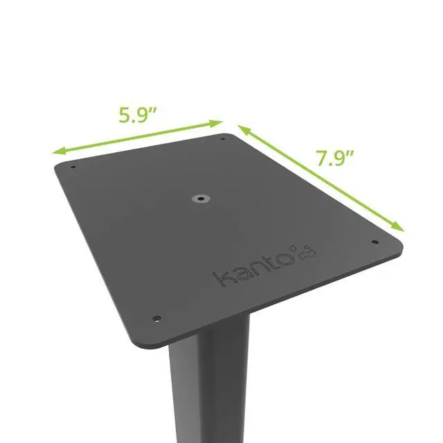 Alt view image 2 of 4 - ST34 34 Universal Floor Speaker Stands for Bookshelf Speakers up to 30 lbs | Improved Sound | Hidden Cable Management | Timeless Design, | Pair | Black Steel w/ Black MDF Base