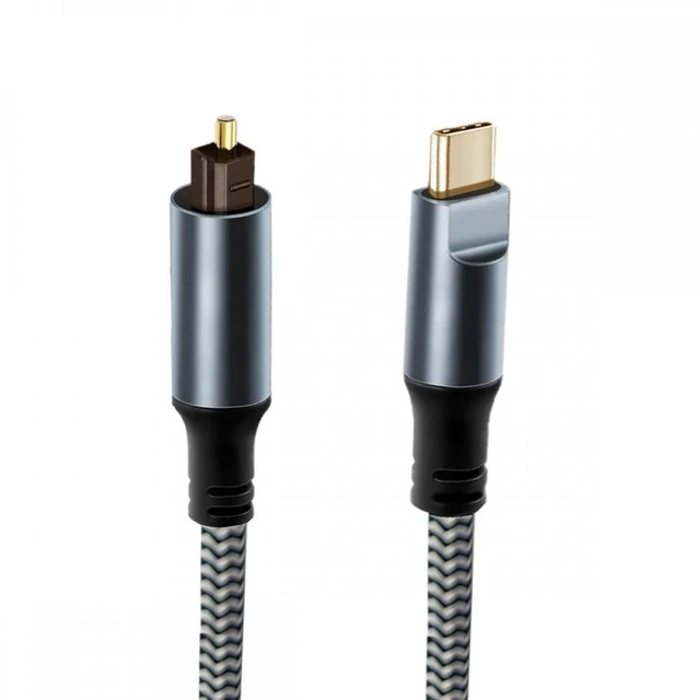 Main image of Cablecc Type-C to SPDIF Toslink Optical Audio Cable Opt Male USB-C to Digital Optical Fiber Optic Sound Interface Male Adapter Wire for Desktop Laptop CA-007-TS002