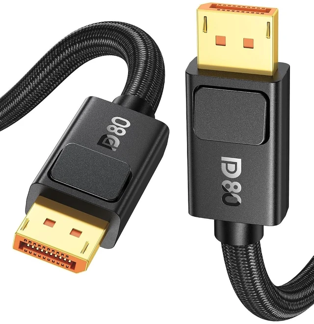 Main image of Silkland Long 80Gbps DisplayPort Cable 2.1 with Secure Latch, 10FT DP 2.1