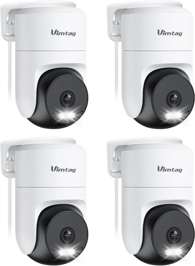 Main image of VIMTAG Pan/Tilt Outdoor Security Camera, 2.5K 4MP WiFi Home CCTV Camera, 360° View & Motion Tracking, Color Night Vision, 2-Way Audio, AI Detection Alarm, IP66, Cloud & SD Card Storage, Works w/Alexa
