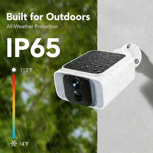Alt view image 6 of 7 - GNCC Solar Security Camera Wireless Outdoor 2K, 2.4GHz & 5GHz WiFi, 4MP