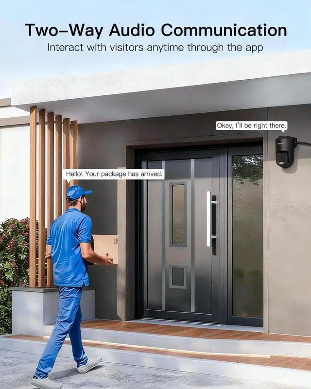 Alt view image 7 of 7 - VIMTAG Pan/Tilt Outdoor Security Camera, 2.5K 4MP WiFi Home CCTV Camera, 360° View & Motion Tracking, Color Night Vision, 2-Way Audio, AI Detection Alarm, IP66, Cloud & SD Card Storage, Works w/Alexa