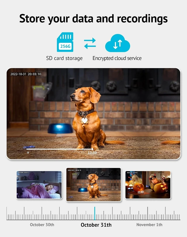 Alt view image 6 of 7 - 2K 4MP Indoor WiFi Security Cameras Color Night Vision, Motion Detection, Two-Way Audio for Baby/Pet, Alexa, USA Cloud Service, Black