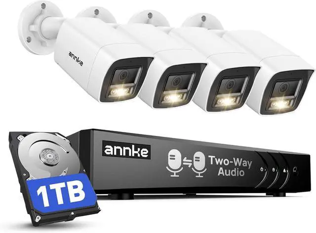 Main image of ANNKE 8CH 3K Two-Way Audio Analog Wired Security Camera System 1TB HDD
